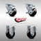 Service Caster 3.5 Inch SS Hard Rubber Wheel Swivel Top Plate Caster Set with 2 Brake 2 Rigid SCC-SS20S3514-HRS-TLB-2-R-2 - alternate 1